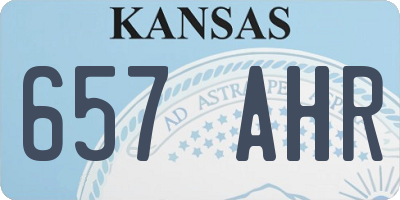 KS license plate 657AHR