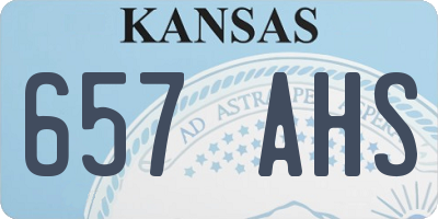 KS license plate 657AHS