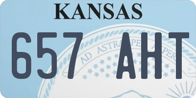 KS license plate 657AHT