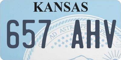 KS license plate 657AHV