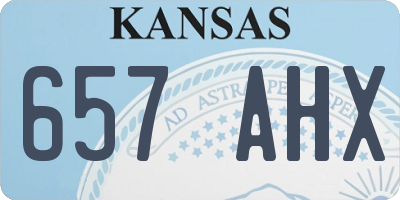 KS license plate 657AHX