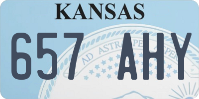 KS license plate 657AHY