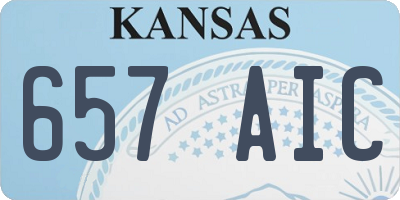 KS license plate 657AIC