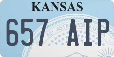 KS license plate 657AIP