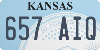KS license plate 657AIQ