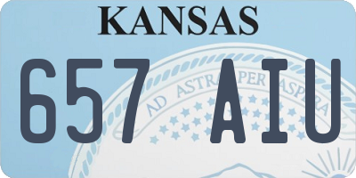 KS license plate 657AIU