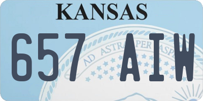 KS license plate 657AIW