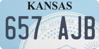 KS license plate 657AJB