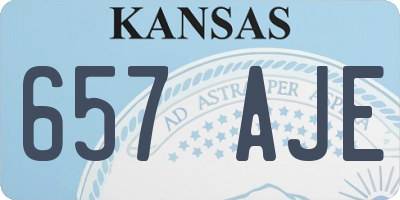 KS license plate 657AJE