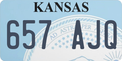 KS license plate 657AJQ