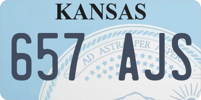KS license plate 657AJS