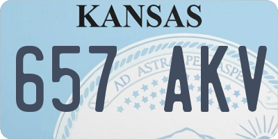 KS license plate 657AKV