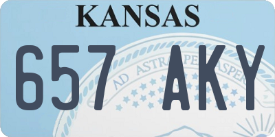KS license plate 657AKY