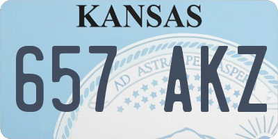 KS license plate 657AKZ
