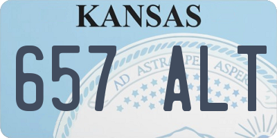 KS license plate 657ALT