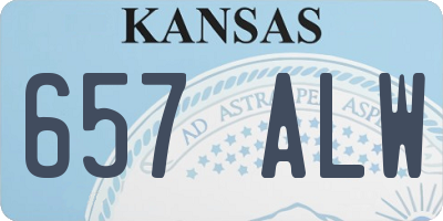KS license plate 657ALW