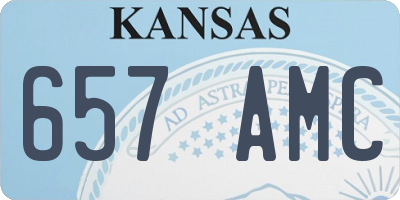 KS license plate 657AMC