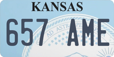 KS license plate 657AME