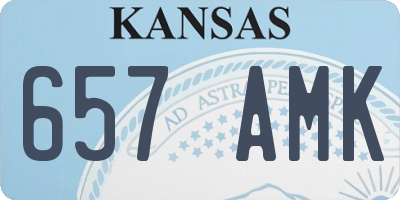 KS license plate 657AMK