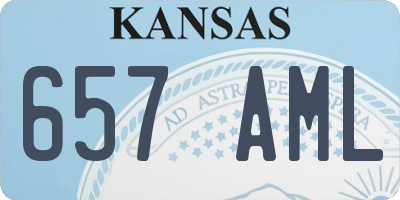 KS license plate 657AML