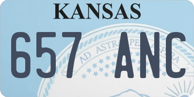 KS license plate 657ANC