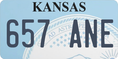 KS license plate 657ANE