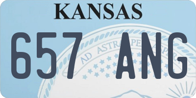 KS license plate 657ANG