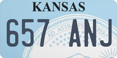 KS license plate 657ANJ