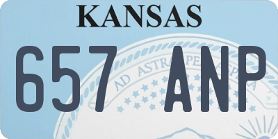KS license plate 657ANP