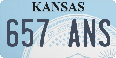KS license plate 657ANS