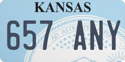KS license plate 657ANY