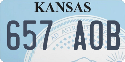 KS license plate 657AOB