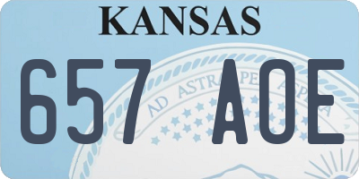 KS license plate 657AOE