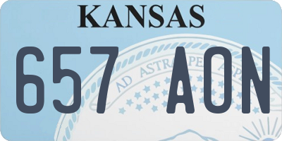 KS license plate 657AON