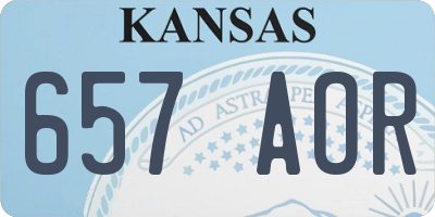 KS license plate 657AOR