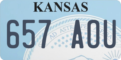 KS license plate 657AOU