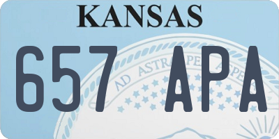 KS license plate 657APA