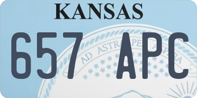 KS license plate 657APC