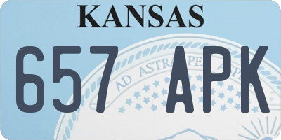 KS license plate 657APK