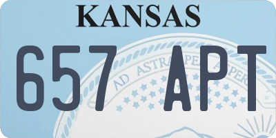 KS license plate 657APT