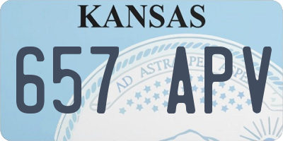 KS license plate 657APV