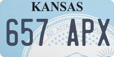 KS license plate 657APX