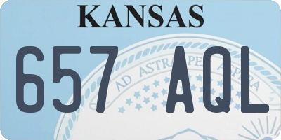 KS license plate 657AQL