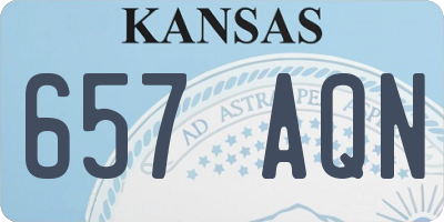KS license plate 657AQN