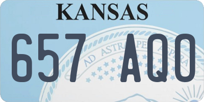 KS license plate 657AQO