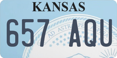 KS license plate 657AQU