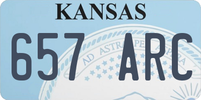 KS license plate 657ARC