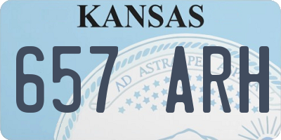 KS license plate 657ARH
