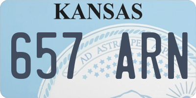 KS license plate 657ARN