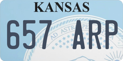 KS license plate 657ARP